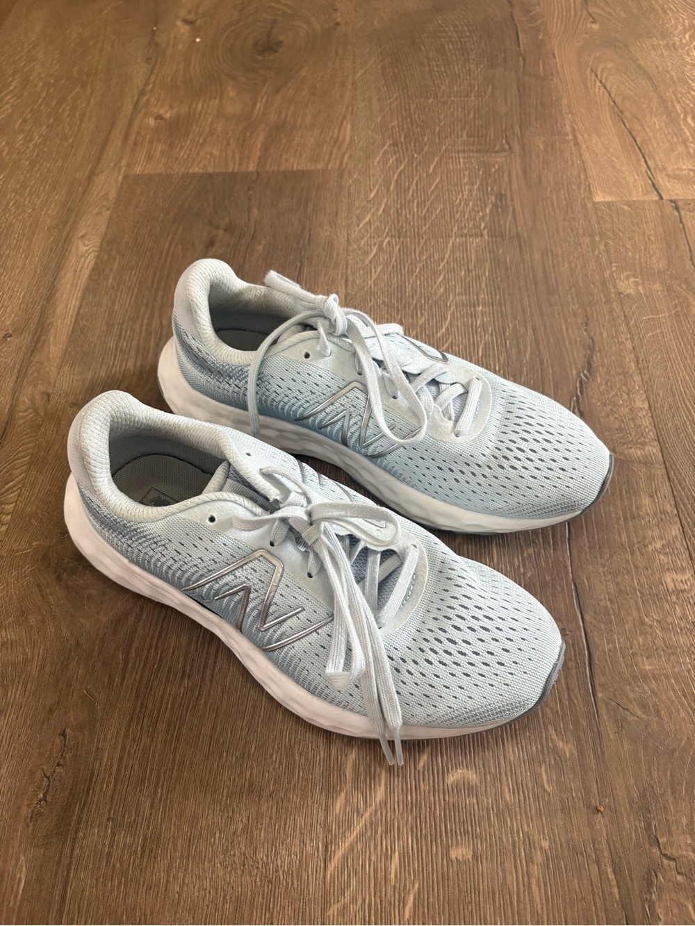 New Balance Women's Pale Blue Mesh Running Sneakers